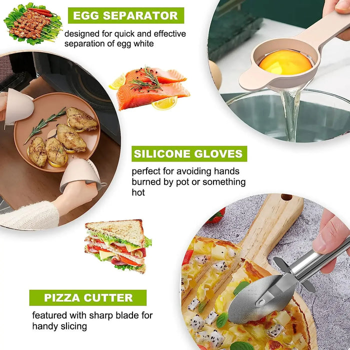 36-piece Silicone Cooking Utensil Set with Holder
