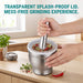 Stainless Steel Garlic Crusher with Covered Bowl — Manual Grinder for Garlic, Herbs & Spices