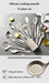 15-Piece Khaki Silicone Kitchen Utensil Set — Food-Grade Cookware Tools