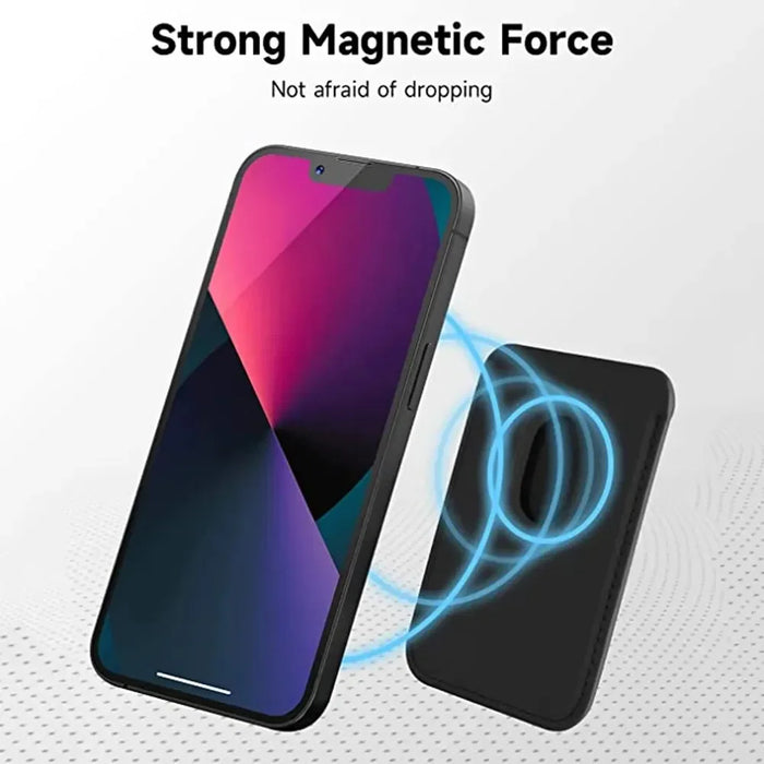 Magnetic Leather Wallet Card Holder — MagSafe Stand for iPhone 11–15