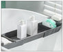 Extendable Bath Shelf Tray with Anti-Slip Phone & Tablet Holder — White or Grey