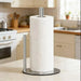 Stainless Steel Kitchen Roll Holder with Weighted Base - Heavy-Duty Countertop Organiser