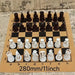 Retro Resin Chess Set with Qing Dynasty 3D Pieces — 28cm (11in) Board