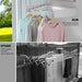 80cm Wall-Mounted Foldable Laundry Rack — 5-Rod White Stainless Steel