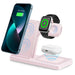 3-in-1 Magnetic Wireless Charger Stand — 15W Fast Charging Dock for iPhone 15/14/13, Apple Watch & AirPods