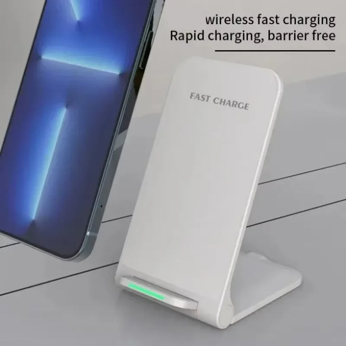 Wireless Charging Stand Pad for iPhone 17 16 15 14 13 12 Pro, Samsung & Xiaomi Phones (USB‑C, No Cable)