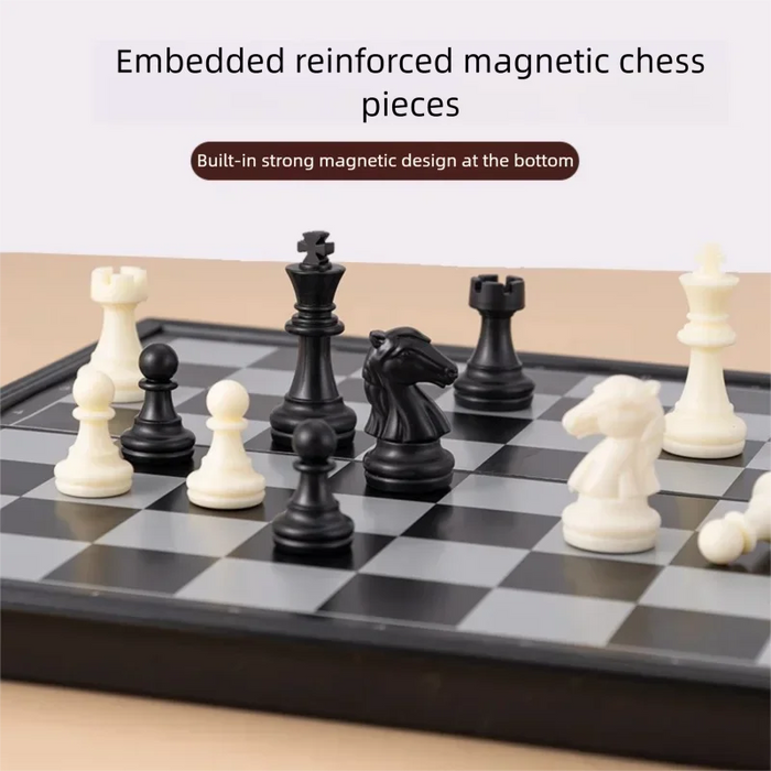 24cm Foldable Magnetic Chess, Checkers & Backgammon Board (QLYX02)