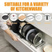 Expandable Stainless-Steel Pot & Pan Organizer Rack with 7 Dividers