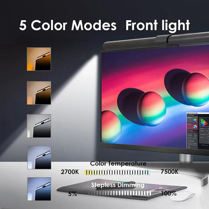 LED Monitor Light Bar — Eye‑Care Screen Lamp with Stepless Dimming for Work & Gaming