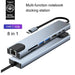 USB-C 8-in-1 Hub — HDMI 4K 30Hz, 100W PD, RJ45 100Mbps, SD/TF & USB 3.0