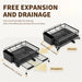 Extendable Over‑Sink Dish Drying Rack – Carbon Steel, Large Capacity