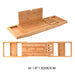 Expandable Luxury Wooden Bathtub Caddy Tray — 60–87cm Adjustable Soap & Tablet Holder