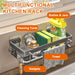 Aluminium Kitchen Sink Drain Rack with Tray — Soap, Sponge & Dishcloth Holder