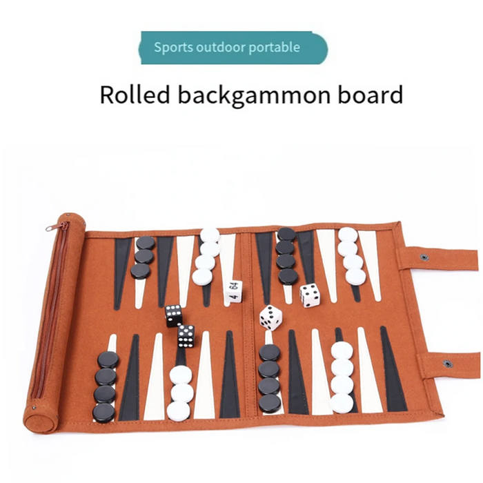 Portable Backgammon Set — Travel Board for Adults & Children