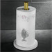 Marble Perforation‑Free Vertical Roll Paper Rack — Nail‑Free Floor Holder for Kitchen Wraps