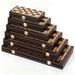 Magnetic Wooden Chess, Checkers & Backgammon Set — Foldable Travel Board with Extra Queens