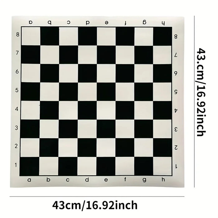 Wooden 32-Piece Chess Set — King 110mm with Leather Board, Gift for Teens & Adults