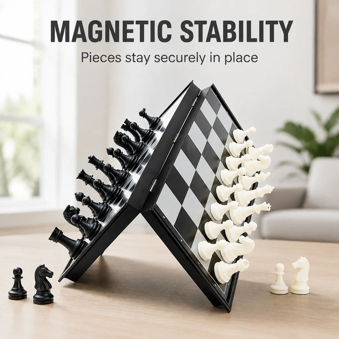 3-in-1 Magnetic Travel Board — Chess, Checkers & Backgammon (25/32/36 cm)