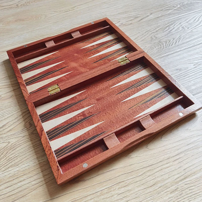 Handmade Luxury Wooden Backgammon Set – Portable Family Travel Game (11–19in)