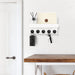 Wall-mounted Key and Mail Shelf with 5 Hooks - Wooden Entryway Rack