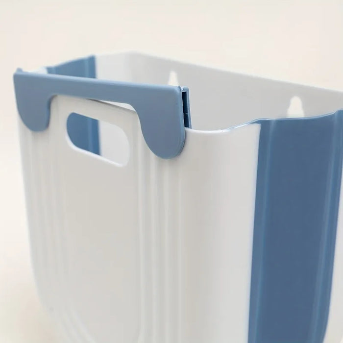 Folding Wall-Mounted Kitchen Bin — Small & Large, Plastic, Grey/Purple/Blue