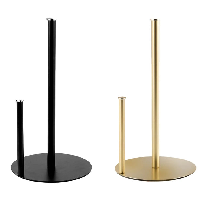 Paper Towel Holder — Weighted Base Countertop Roll Organiser (Black)