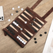 Travel Chess & Backgammon Set — Roll-Up Board with Stones & Dice