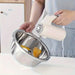 2-Piece Stainless Steel Colander & Mixing Bowl Set — Rice Washer and Strainer