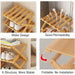 Bamboo Foldable Shoe Rack — Narrow Freestanding Shelf, 4/5/6-Tier for Hallway & Bedroom