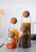 Hand‑blown Glass Storage Jars with Ball Cork Stopper — Transparent Kitchen Organiser for Tea, Spices & Nuts