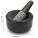 Polished Granite Mortar and Pestle for Herbs, Salsa & Avocado (3.74 x 1.97in)