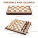 Magnetic Wooden Chess Set 39.37 cm (15.5in) Folding Travel Board with 2 Extra Queens