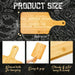 Bamboo Cutting Board with Handle — 11 x 5 inch Wooden Serving & Chopping Board