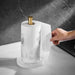 Nordic Marble & Space Aluminium Paper Towel Holder — Vertical Kitchen Roll Stand (Black, White, Gold)
