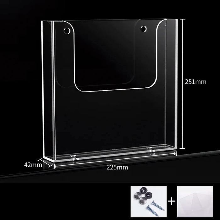 A4/A5 Wall-Mounted Clear Acrylic Brochure & Flyer Holder — Magnetic Options