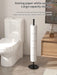 Foldable Floor-Standing Toilet Roll Holder with Reinforced Base, Standalone Dispenser