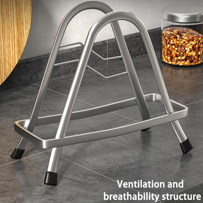 Stainless Steel Kitchen Rack — Lid, Cutting Board & Knife Organiser