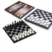 Foldable Magnetic 3-in-1 Board — Chess, Checkers & Backgammon, 25cm
