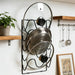5-Tier Wall-Mounted Pot Lid & Cutting Board Organiser — 29.5 x 18.5cm