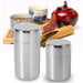 Stainless Steel Tea Canister – 400ml or 550ml with Tight-Fitting Sliding Lid