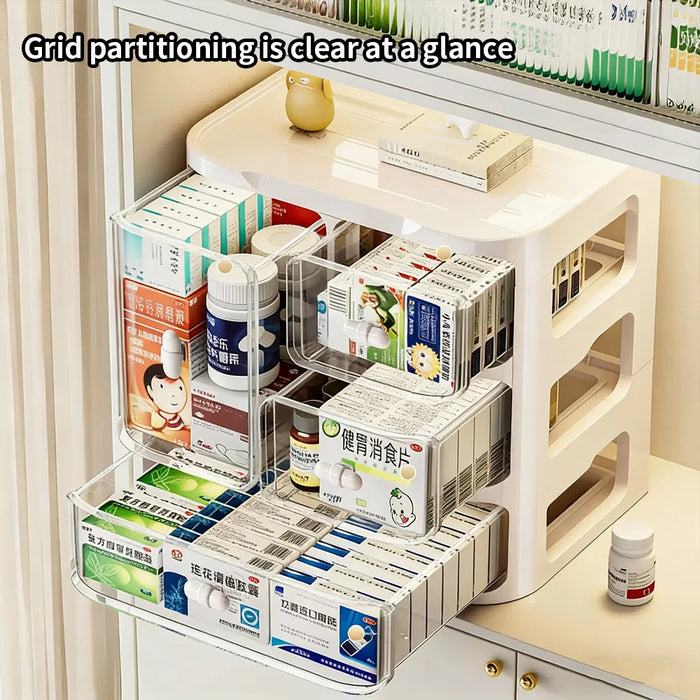 Large Capacity Multi-layer Medicine Storage Box – Drawer Pill Organiser