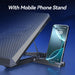 Laptop Cooling Pad with 12 Quiet Fans — 12–17.3‑inch Cooler Stand with Dual USB & Phone Holder