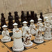 Antique-style Clay Chess Set with 28cm Board and 3D Terracotta Warrior Pieces