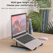 Foldable Laptop Cooling Stand with 1 Fan — Portable Elevated Notebook Riser