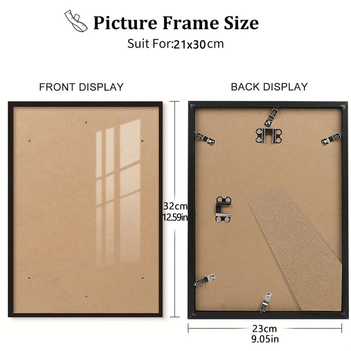 Classic Wood Photo Frame — 21 × 30 cm & 30 × 40 cm, Black or White