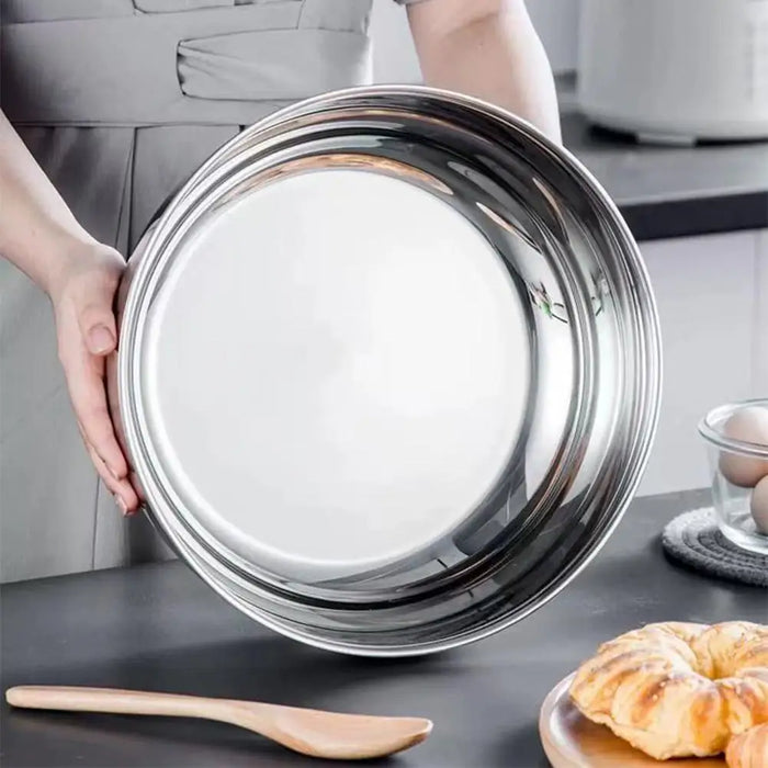 Stainless Steel Large Mixing Bowl — Deep 32cm, Non-stick Finish