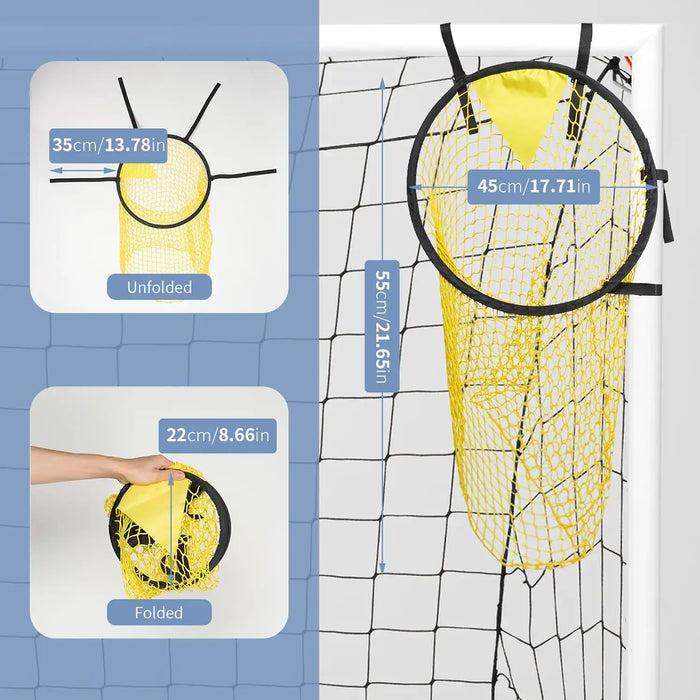 Portable Football Target Net — Foldable Corner Training Goal (1 or 2 pcs)