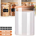 10-piece Glass Storage Jars with Bamboo Lids — Airtight Spice & Food Containers