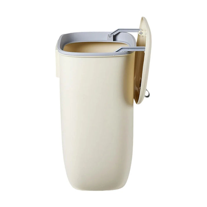 12L Hanging Kitchen & Bathroom Bin with Lid — Door or Wall Mount
