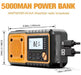 5000mAh Emergency Hand Crank Radio — AM/FM/SW, Solar, USB & NOAA Alerts